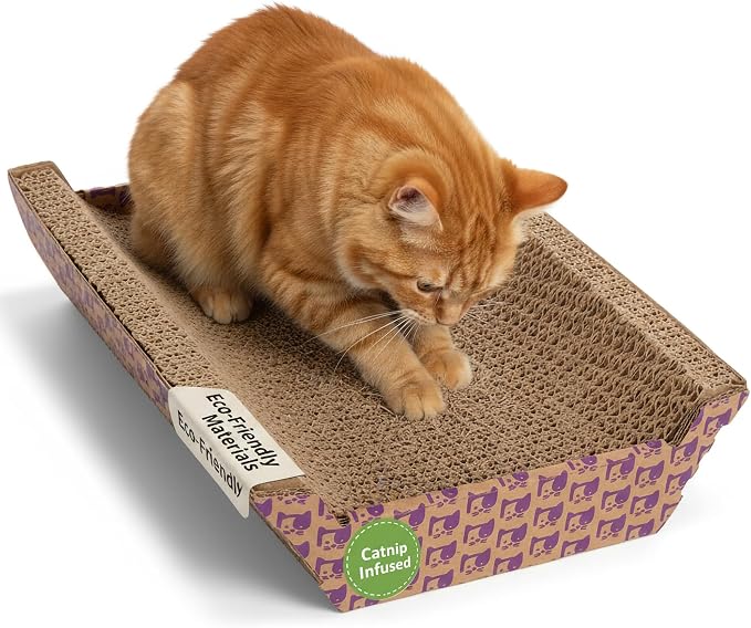 SmartyKat Super Scratcher Chaise Corrugated Cat Scratcher, Catnip Infusion Technology - Brown, One Size by SmartyKat