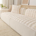 Faux Fur Couch Cover for Dogs, L Shaped Sofa Cover for Pets. | 27"x70",White,L Shaped,Washable,Non-Slip,Furniture Protector,No Linting,Pet Friendly,Living Room. by Buzyset