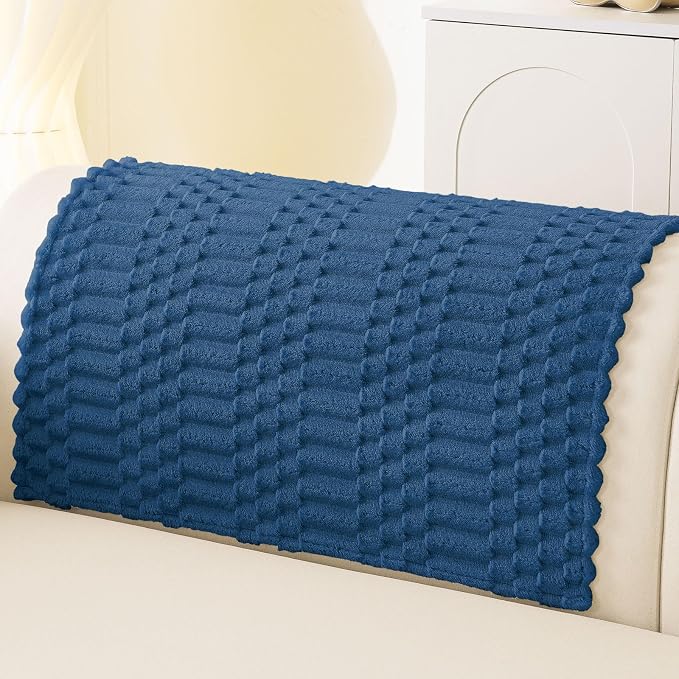Smiry Waterproof Couch Covers for Dogs Washable, Non Slip Pet Sofa Cover | Plush Scratch Resistant Flannel Furniture Protector for Dogs, Navy, 36" x 36" by Smiry