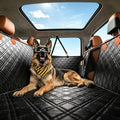 JOYTUTUS Back Seat Extender for Dogs, PU Leather Dog Car Seat Cover for Back Seat with Hard Bottom, Dog Hammock with Mesh Window, Dog Car Seat Cover for Sedans SUVs Small Trucks, Holds 440 lbs by JoyTutus