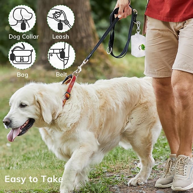 Morning Glory Dog Poop Bag Holder for Leash, Stylish Waste Bag Dispenser with Secure Clip, Durable Lightweight Dog Walking Accessory, Portable Poop Bag Carrier Fits Standard Rolls - Blue - Image 6