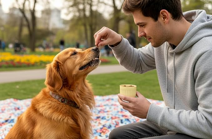 Dog Travel Water Bottle with Food Container – 2-in-1 Portable Pet Water Dispenser, Leak-Proof Dog Water Bottle with Bowl & Lanyard, 250ml/180g Capacity, Yellow - Image 4