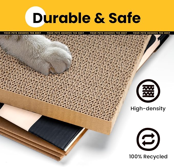 Conlun Large Cat House Scratching Pad Indoor Cave <18 lbs | 2-in-1 cozy cave, heavy-duty recycled cardboard | traps messy crumbs, quick setup | ideal for cats up to 18 lbs - Image 8