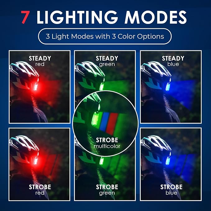 LED Safety Light (2 Pack) - Clip On Strobe/Running Lights for Runners, Dog, Bike, Walking, Boat, Kayak, Stroller and More - High Visibility Accessories for Your Reflective Gear, Bicycle - Image 2
