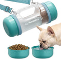 20.3oz Dog Water Bottle Portable with Food Container & 2 Bowls | Feeding & Hydration, 8.5oz Food Storage, 8.5oz Travel Water Bowl, 4.2oz Food Bowl, Portable Pet Dispenser for Hiking Camping by Aurapaws