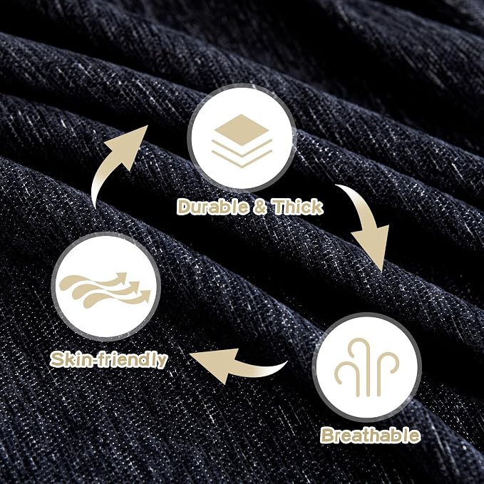 MYSKY HOME Couch Cover for Dogs Washable Couch Covers Couch Covers for Sofa Couch Cover 2 Cushion Sofa Non Slip Dogs Furniture Protector with Tassels Chenille Sofa Covers for Pet, 71"x102", Navy Blue - Image 8