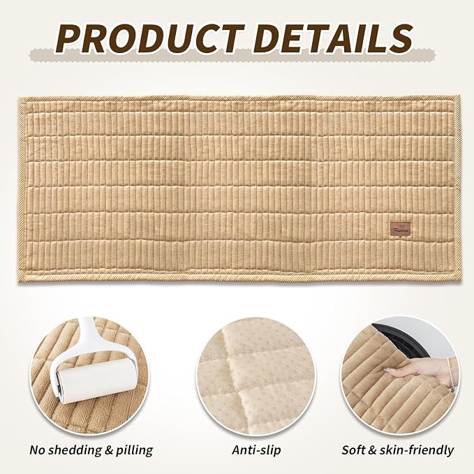 Couch Covers for Dogs, Velvet Dog Couch Cover, Pet Couchs Covers for 3-4 Seater, Couchs Protector for Dogs, Sofa Cover for Pets Washable(1PC, Light Brown, 27.6"×94.5", 3-4 Seater) - Image 2
