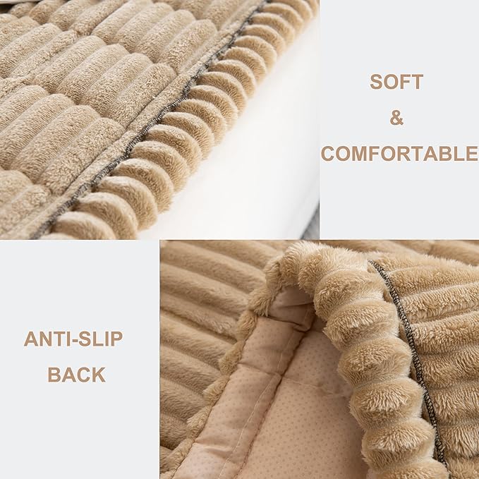 Mivnue Couch Cover for Dogs, Washable Non Slip Pet Sofa Furniture Protector | Thick Flannel & Anti-Slip Backing, Protect Couch Cover from Pet Hair, Dirt & Messes for Leather & Fabric Sofa and Loveseat - Image 3