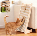 Cork Cat Scratching Board-Cat Scratcher Post-Cat Toy Scratch Pad for Indoor | Cat Scratching Posts-Cat Ramp-Cat Scratch Cardboard with Toy,Replaceable Use-Eco-Friendly Sustainable-Protect furniture white by MocherpionLLC