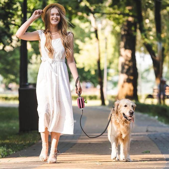 Dog Poop Bag Holder for Leashes and Treat Holder with 2 Waterproof Pouches | Poop Bag Dispenser for Pet Waste Bags and Walking Accessories + 1 Free Roll - Image 5