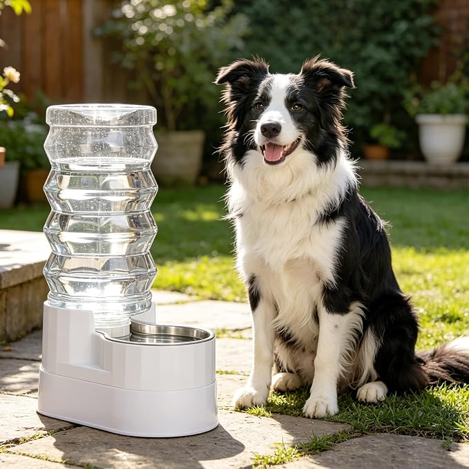 RIZZARI 9L Elevated Dog Water Dispenser: Large Capacity Wide Mouth | Filtered Hydration Design/Senior & Large Dogs / Dishwasher Safe Stainless Steel Bowl /Anti Splash Base/ Multi Pet Homes - Image 8