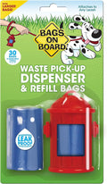 Bags on Board Fire Hydrant Style Dog Waste Bag Dispenser with 30 Refill Bags by Bags+on+Board