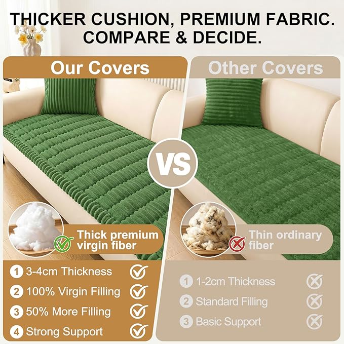 Smiry Couch Cover for Dogs, Non Slip Washable Sofa Protector for Pets | Soft Furniture Cover for Leather & Fabric Couches, Cozy Protect Against Fur, Dirt & Messes, Pet Friendly, 27.6"x27.6" - Image 5