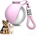 Portable Dog Water Bottle for Walking, 10oz Stainless Steel Pet Water Dispenser with Foldable Silicone Bowl, Leak-Proof Puppy Water Bottle for Small Dogs&Cats,Travel Hiking Outdoor Use(Pink) by Unknown