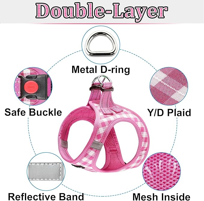 Dog Harness Step-in Breathable Puppy Cat Dog Vest Harnesses for Small Medium Dogs - Image 2