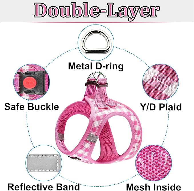 Dog Harness Step-in Breathable Puppy Cat Dog Vest Harnesses for Small Medium Dogs - Image 2