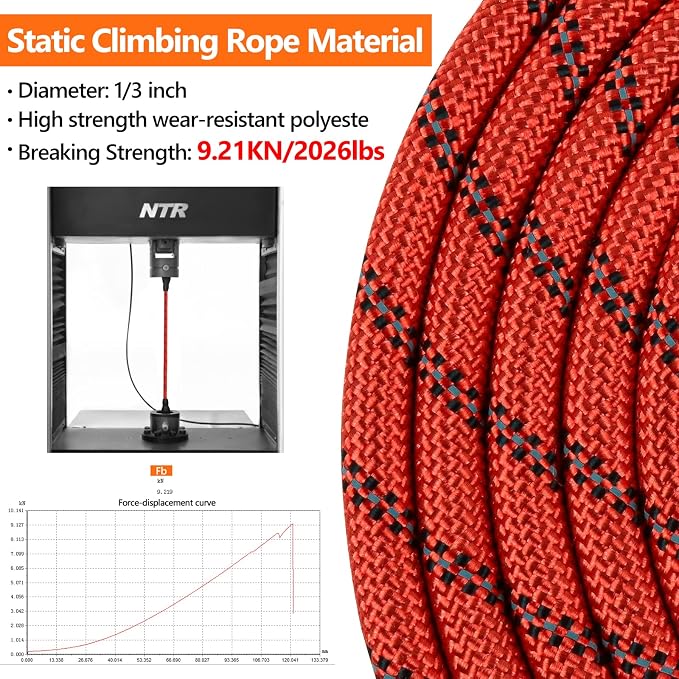 NTR Long Dog Leash, 20FT Reflective Leash with Swivel Lockable Hook and Comfortable Padded Handle, Puppy for Walking, Hunting, Camping, Backyard Small Medium Large Dogs, Red, 20ft*1/3/'' - Image 2