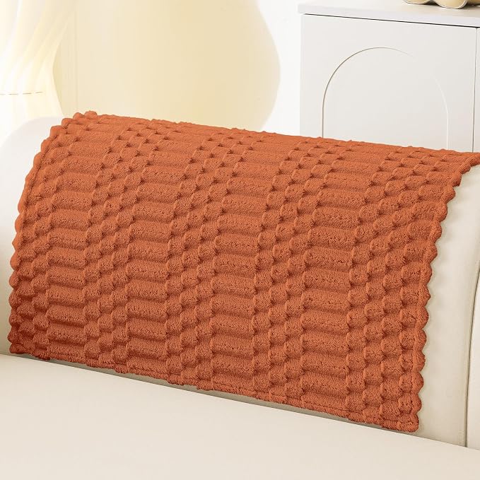 Smiry Waterproof Couch Covers for Dogs Washable, Non Slip Pet Sofa Cover | Plush Scratch Resistant Flannel Furniture Protector for Dogs, Rust, 36" x 36" by Smiry
