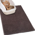 VIVAGLORY Cat Litter Mat Softgrip Litter Trapping Mat, 35"× 25", Brown | Litterbox Rug Box Catcher for Indoor & Floor, Easy Clean Washable Less-Mess Waterproof for Cat by VIVAGLORY