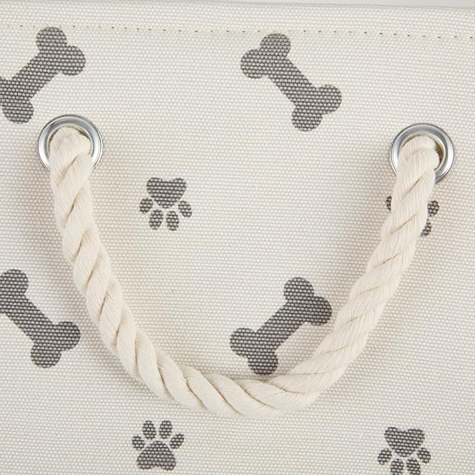 Bone Dry Pet Storage Collection Paw and Bone Print, Medium Rectangle, 16x10x12, Gray - Image 3