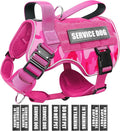 2X Metal Buckle Service Working MOLLE Dog Vest with 10 Pet Patches | Tactical Dog Harness for Large Dog, No-pull Military Working Vest for Training Hunting Walking，2x D Rings for Leash Clip by WINSEE