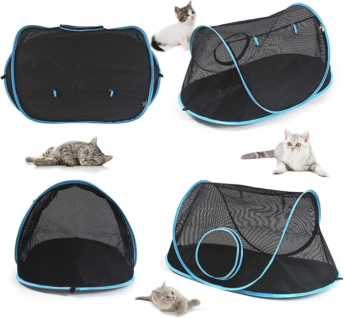 INTURN Cat Furniture Tent for Indoor and Outdoor Playpen Portable Cat Tunnels, Outdoor Kennel (Play Kennel) - Image 2