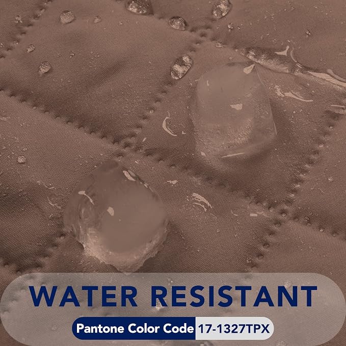 PureFit Reversible Quilted Sofa Cover, Water Resistant Slipcover Furniture Protector, Washable Couch Cover with Non Slip Foam and Elastic Straps for Kids, Dogs, Pets (Large, Brown/Beige) | Brown/Beige, Water Resistant Couch Protector, Washable Pet Couc... - Image 4