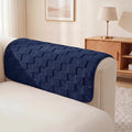 Foxdecor Couch Arm Covers for Sofa Arm Chair Covers Set of 2 | Sofa Arm Covers Cat Scratch Resistant Couch Protectors, Washable Armrest Cover Furniture Arm Covers, Blue 18x28 in by Unknown