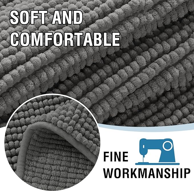 H.VERSAILTEX Plush Chenille Pet Couch Covers for Sofa Thick Soft Sofa Cover for 3 Cushion Couch Anti Slip Couch Cover Furniture Protector for Dog, Pet, Cat (35" x 74", Grey) - Image 4