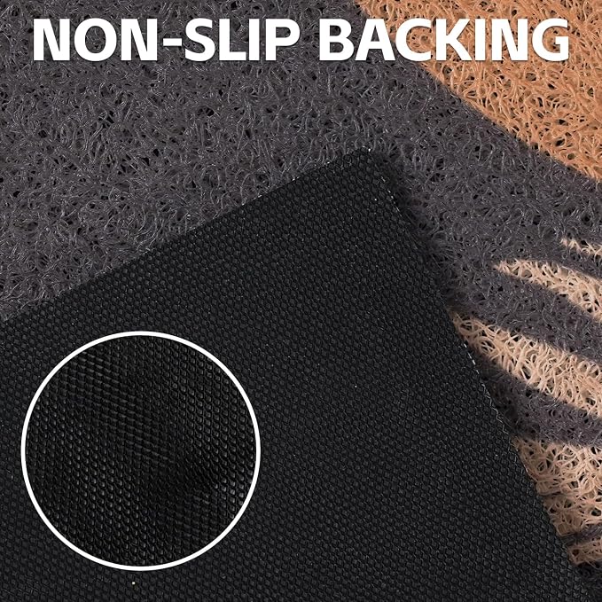 Cat Litter Mat Litter Trapping Mat, 40"x30" Waterproof Urine Proof Litter Box Mat Catcher Mat Non-Slip Washable for Kitty Kitten, Black - Image 5