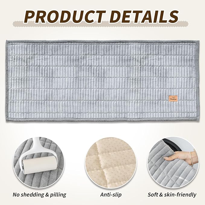 Couch Covers for Dogs, Velvet Dog Couch Cover, Pet Couchs Covers for Loveseat, Couchs Protector for Dogs, Sofa Cover for Pets Washable(1PC, Light Grey, 27.6"×70.9", 2-3 Seater) - Image 2