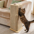 Wooden Couch Corner Cat Scratcher, Adjustable Couch Cat Scratch Protector with Sisal Scratching Mat, Couch Corner Protectors for Cats with Adjustable Buckles, Cat Scratch Furniture Protector for Sofa by GreenPetopia