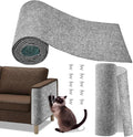 Cat Scratch Couch Furniture Protector,Trimmable Self-Adhesive Cats Claws Scratch Pads, Sisal DIY Climbing Couch Protector for Scratch Post Cat Tree Replacement Indoor(Light Gray, 78.7"x15.8") by Unknown