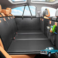 MYJAQI Back Seat Extender for Dogs, Hard Bottom Dog Truck Car Seat Cover | Anti-Scratch PU Leather, Non-Slip, 400lbs Supports & 60% Larger Space, Mesh Window, Easy Clean, Durable Dog Hommock for Truck by MYJAQI