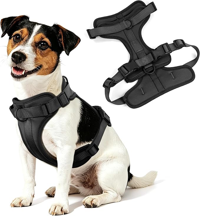 Wisedog Lightweight No Pull Dog Harness, Black, Medium | Air Mesh, 3 Clips, Adjustable, No Choke Design, Ideal for Walking Training - Image 8