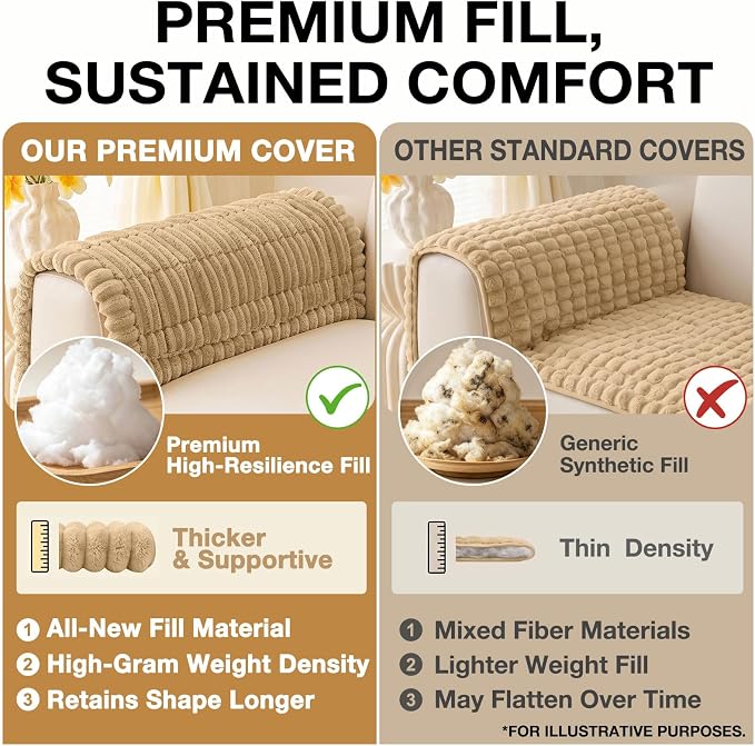 hyha Couch Cover for Dogs, Washable Non Slip Plush Flannel Sofa Protector | Thick Flannel, Anti-Slip Backing, Pet Hair & Scratch Protection, Fits Sofa & Loveseat (35.4" x 82.7") - Image 10