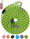Long Dog Leash for Dog Training 16FT/30FT/50FT/100FT, Reflective Dog Leash with Lockable Hook, Heavy Duty Dog Lead for Large Medium Small Dogs Outside Walking, Playing, Camping, or Yard 20FT Green by Lanwandeng