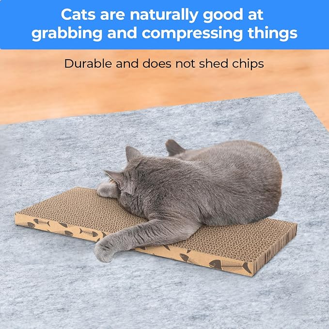 Mini Cat Scratching Board 4pcs Brown Cardboard Cat Scratcher Scratch Pad for Indoor Cats - Image 5