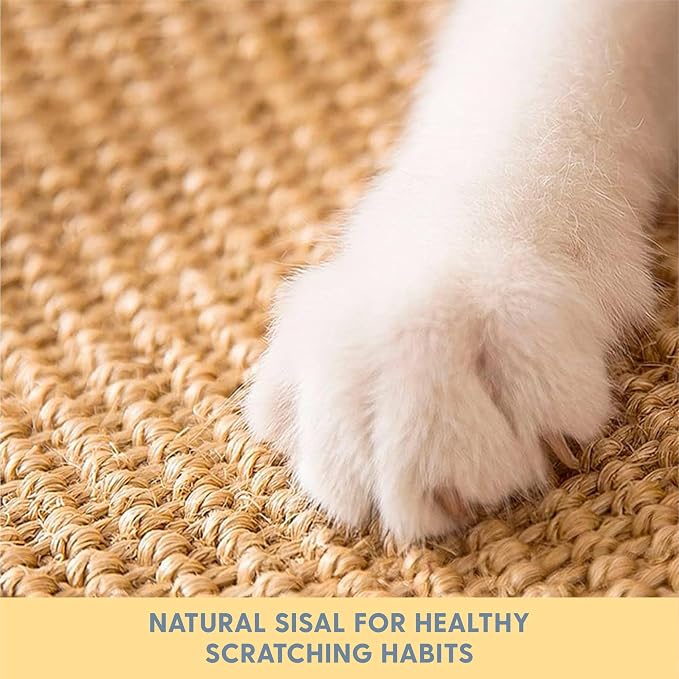 The Cat Ladies Cat Scratch Furniture Protector Mat - Couch Protector from Claws - Anti Scratch Furniture Protectors from Cats Scratching - Sisal Scratcher Pad - Beige - Image 3