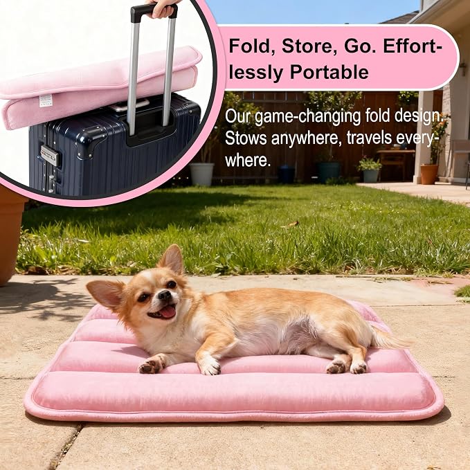 pobopobo Dog Crate Pad, Ultra Soft & Anti-Slip Kennel Mat, Secure Fit for Metal Crates & Dog Cages, Washable Cozy Bed for Small Medium Large Dogs (Pink, S(23"*14"*1.5")) - Image 5