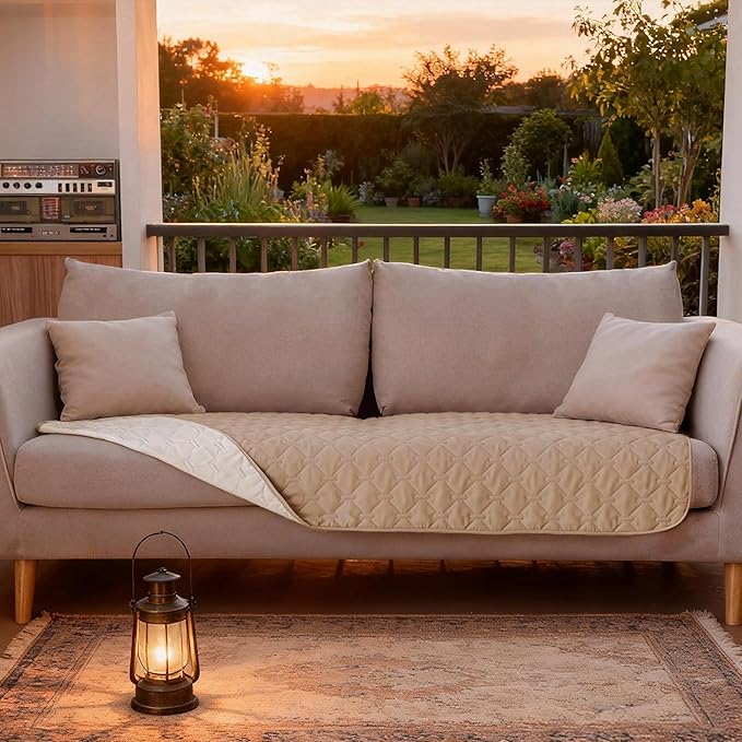 gogobunny Waterproof Blanket, Couch Covers for Dogs, Reversible Protector | 3X Stronger Leakproof, Scratch Proof Durable Furniture Protection, Stain Resistant, Washable, 30x70 Inch Dark/Light Beige - Image 3
