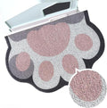 Cute Cat Litter Mat 24”x16”, Litter Box Mat, Litter Trapping Mat, Soft on Kitty Paws, Easy Clean, Anti Slip, Pet Accessories, Door Floor mats - White Pink60*40 by Rarenut