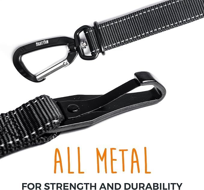Mighty Paw Dog Seat Belt For Car - LATCH Compatible Adjustable Dog Seatbelt Harness for Small, Medium and Large Pets. Distraction Free Driving, Heavy-Duty Design with Aviation Grade Aluminum Carabiner - Image 6