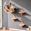 Moon & Star Cat Wall Shelves, Modern Cat Furniture Perch for Indoor Cats | Kitten Shelves with Decorative Cutouts, Space-Saving, Stable & Safe, Paintable, Pre-Drilled, Wood Cat Climbing System by Unknown