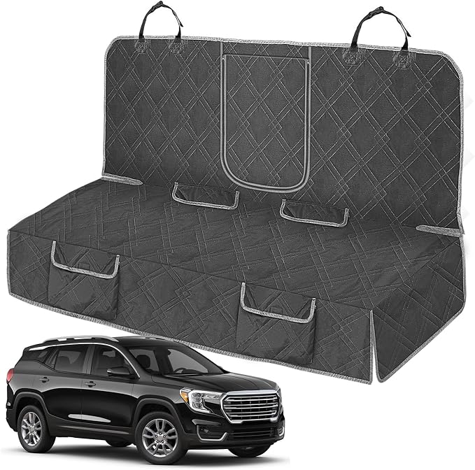Dog Car Seat Cover Fit for 2018-2026 GMC Terrain | Waterproof Pet Bench Seat Cover for Back Seat, 600D Heavy Duty Scratch Proof Nonslip Truck Seat Covers for Dogs by Kistrba