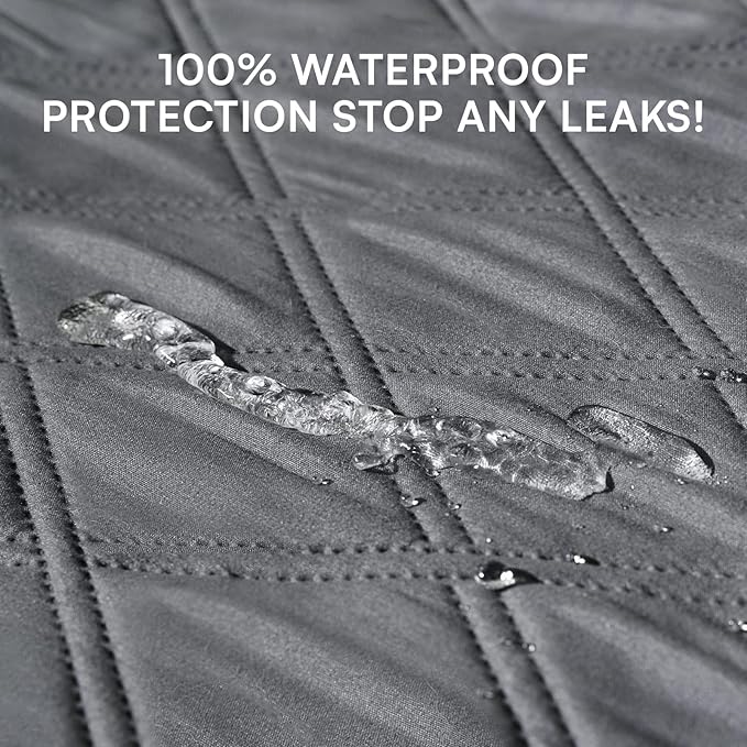 Luciphia Waterproof Couch Cover for Dogs, Non-Slip Pet Sofa Protector | Non-slip waterproof couch cover scratch-resistant machine washable protects sofa bed, Grey, 40" x 50" - Image 2