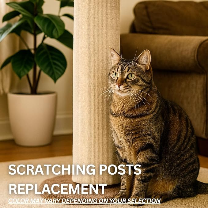 Cat Scratch Mat (5 Pack), 23.6’’ x 11.8’’ Cat Wall Corner Scratcher, Versatile Self-Adhesive Replacement Easy Use for Cat Trees Wall Furniture, Scratching Posts, and Couch Protection (Brown) - Image 7