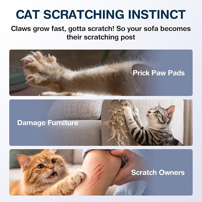 157.5" x 15.8" Cat Scratch Furniture Protector, Self-Adhesive Couch Protector from Cat Claws, Cats Scratching Mat for Sofa, Wall & Door, DIY Cat Scratch Pads Replacement, 2 Pack (Off White) - Image 9