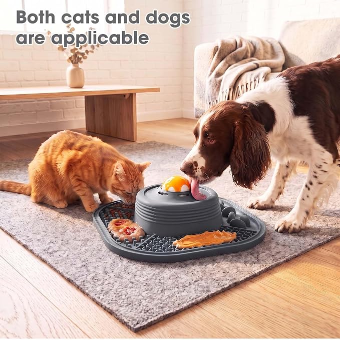 3-in-1 Dog Slow Feeder Bowl, 10in Large Non-Slip Slow Feed Dog Bowl with Removable Design, Food-Grade Silicone Puzzle Slow Feeder for Dogs & Cats, Helps Prevent Bloating and Indigestion（10 Inch） - Image 7