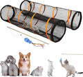 Cat Play Tunnel-for Indoor and Outdoor, Cat Play House, Cat Enclosures Easy to Connect with Two Zipper Doors,Product Size 67'' x 18'',2pcs /Set,Orange 2 Packs by ITENT